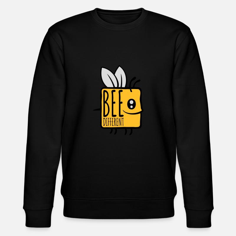 bee different Spruch Zitat - Stanley/Stella Unisex Bio-Sweatshirt CHANGER  - Schwarz