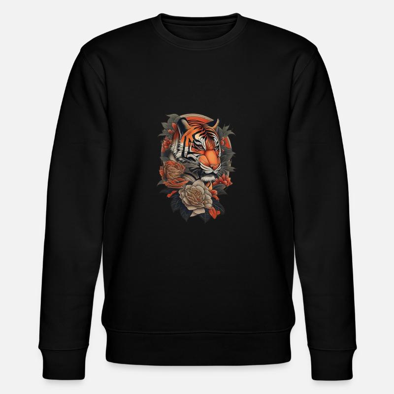 Tiger Tattoo - Stanley/Stella Unisex Bio-Sweatshirt CHANGER  - Schwarz