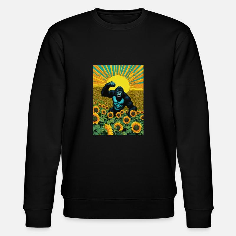 Sonnenblumen - Stanley/Stella Unisex Bio-Sweatshirt CHANGER  - Schwarz