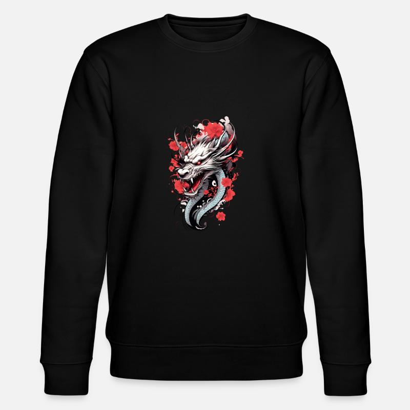 Japanischer Drache - Stanley/Stella Unisex Bio-Sweatshirt CHANGER  - Schwarz