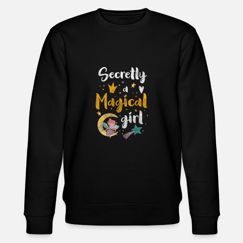 Fantasie Kind Mädchen Zaubern - Stanley/Stella Unisex Bio-Sweatshirt CHANGER  - Schwarz