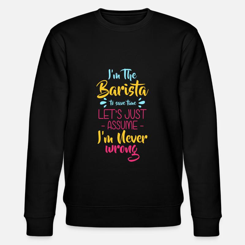 Espresso Coffeeshop Siebträger - Stanley/Stella Unisex Bio-Sweatshirt CHANGER  - Schwarz
