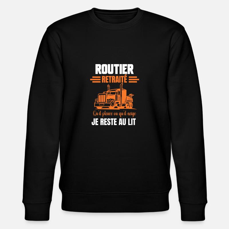 routier retraité - Sweat bio CHANGER Stanley/Stella Unisexe - noir