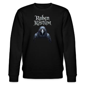 Rabe Kostüm Raben Vogel Kostüm Fasching Karneval - Stanley/Stella Unisex Bio-Sweatshirt CHANGER  - Schwarz - Vorne - Nik (191cm) & Marisol (170cm)