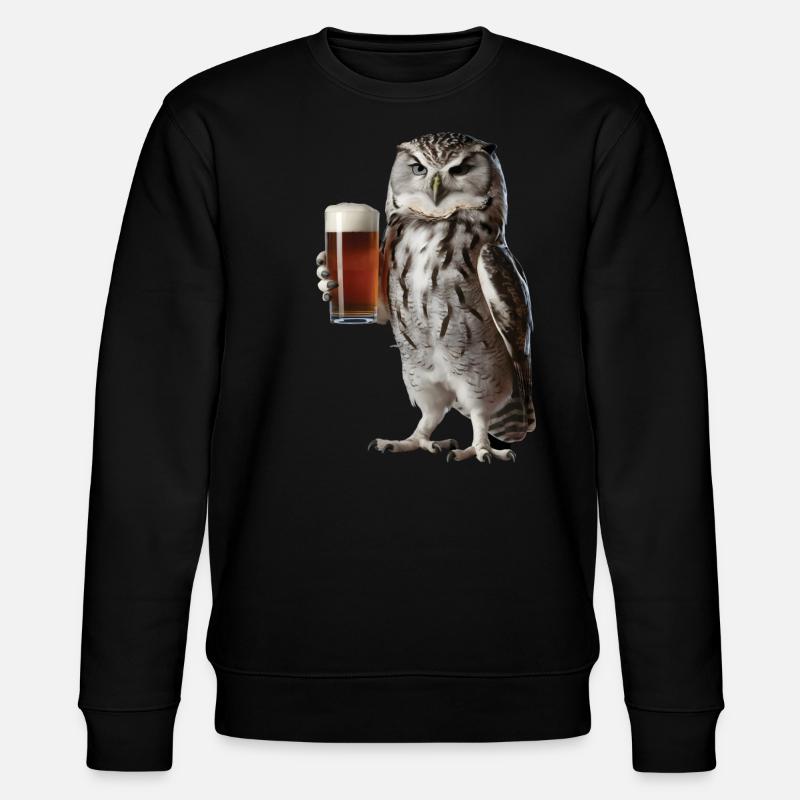 Eule Bier - Stanley/Stella Unisex Bio-Sweatshirt CHANGER  - Schwarz