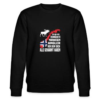Ich bin der Angler vor dem dich alle gewarnt haben - Stanley/Stella Unisex Bio-Sweatshirt CHANGER  - Schwarz - Vorne - Nik (191cm) & Marisol (170cm)