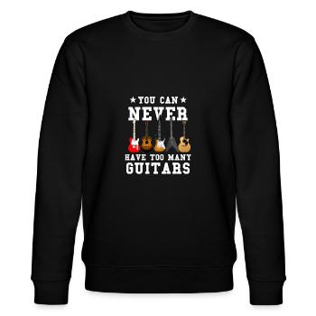 can never have too many guitars - Stanley/Stella Unisex Bio-Sweatshirt CHANGER  - Schwarz - Vorne - Nik (191cm) & Marisol (170cm)