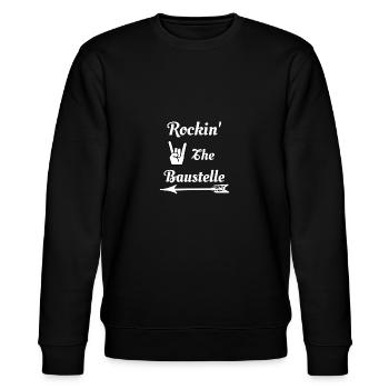 Baustelle rocken - Stanley/Stella Unisex Bio-Sweatshirt CHANGER  - Schwarz - Vorne - Nik (191cm) & Marisol (170cm)