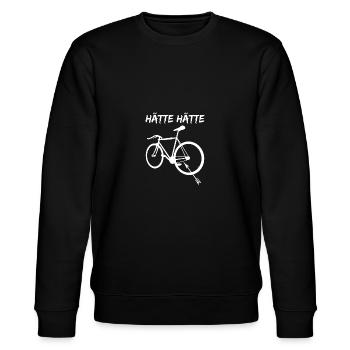 hätte hätte Fahrradkette - Stanley/Stella Unisex Bio-Sweatshirt CHANGER  - Schwarz - Vorne - Nik (191cm) & Marisol (170cm)