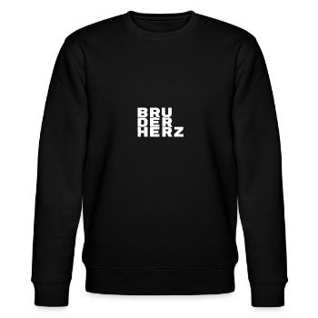 Bruderherz - Stanley/Stella Unisex Bio-Sweatshirt CHANGER  - Schwarz - Vorne - Nik (191cm) & Marisol (170cm)