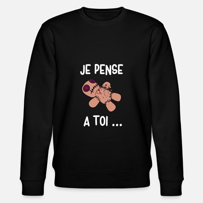 je pense à toi - Sweat bio CHANGER Stanley/Stella Unisexe - noir