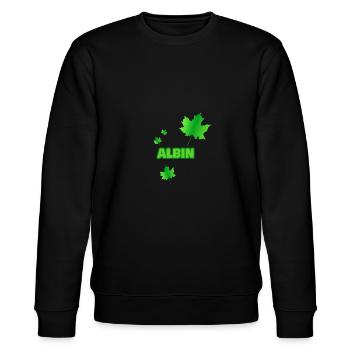 Geschenk für Albin - Stanley/Stella Unisex Bio-Sweatshirt CHANGER  - Schwarz - Vorne - Nik (191cm) & Marisol (170cm)