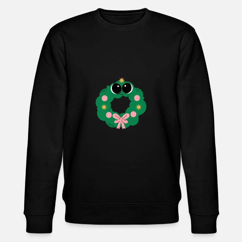 Lustiger Adventkranz Weihnachten - Stanley/Stella Unisex Bio-Sweatshirt CHANGER - Schwarz
