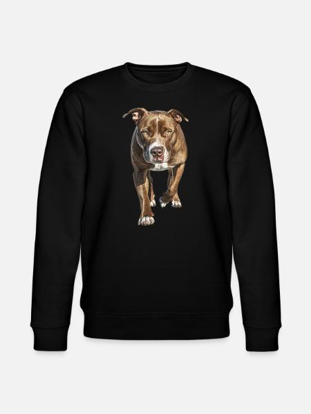 Amerikanischer Pitbull - Stanley/Stella Unisex Bio-Sweatshirt CHANGER  - Schwarz