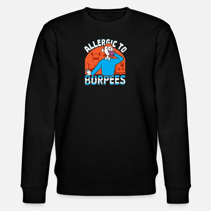 Burpees Training, Squat, Kardiotraining - Stanley/Stella Unisex Bio-Sweatshirt CHANGER  - Schwarz