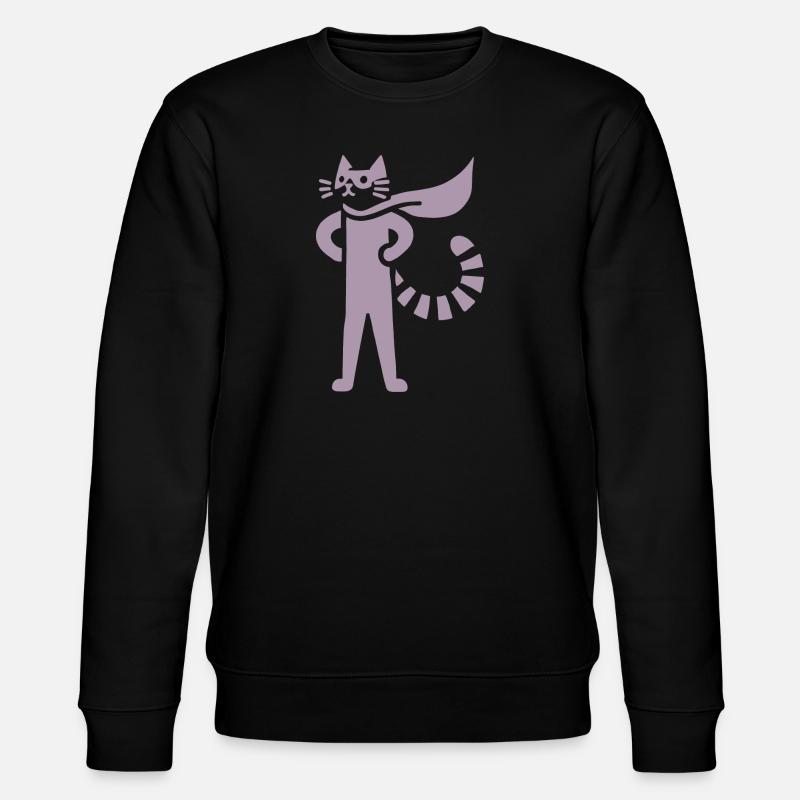 Chats Super-héros Héros Silhouette Cape - Sweat bio CHANGER Stanley/Stella Unisexe - noir