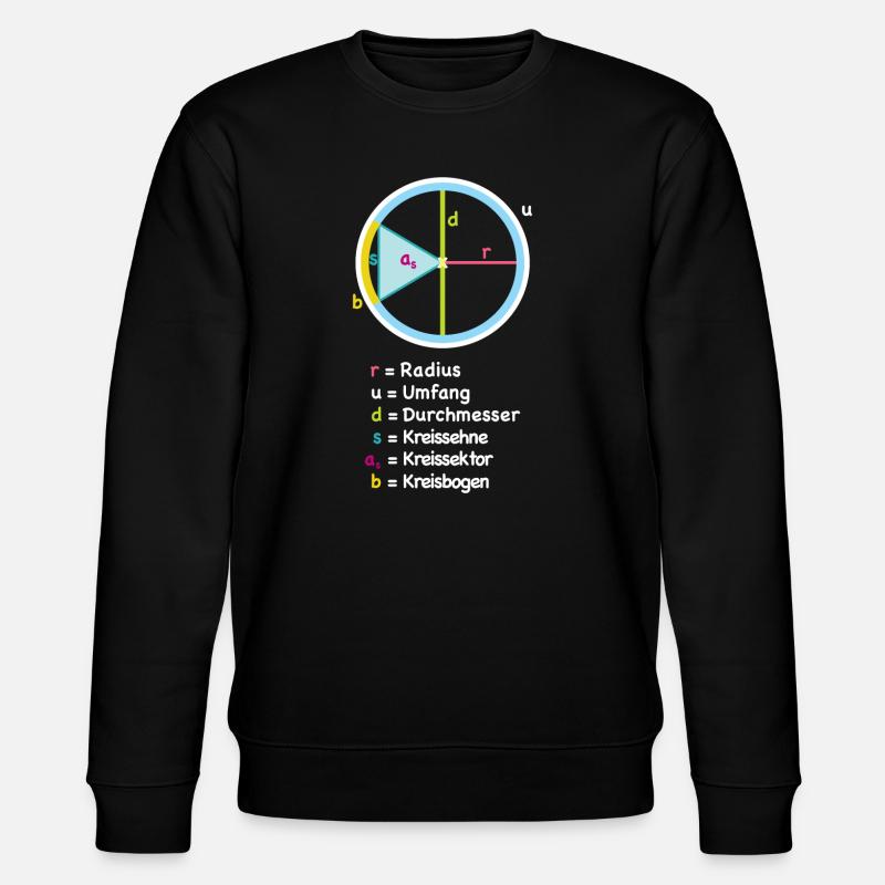 Kreis Radius Diagramm Kunst - Stanley/Stella Unisex Bio-Sweatshirt CHANGER  - Schwarz