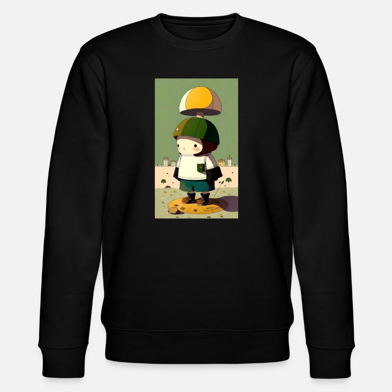 Pilz-Pilz-Charakter - Stanley/Stella Unisex Bio-Sweatshirt CHANGER  - Schwarz