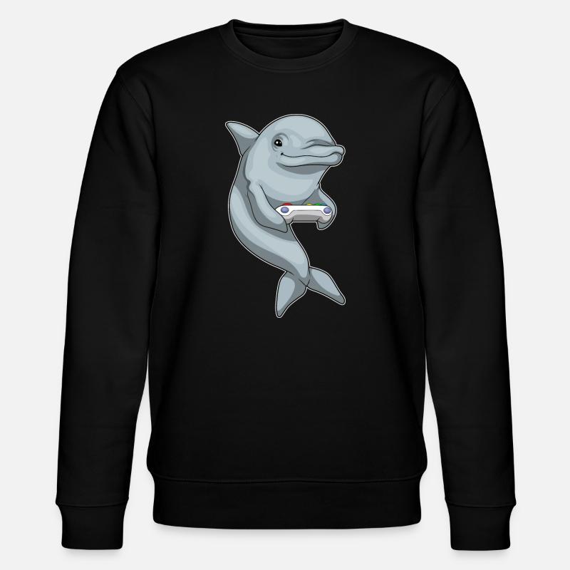 Delfin Gamer Controller - Stanley/Stella Unisex Bio-Sweatshirt CHANGER  - Schwarz