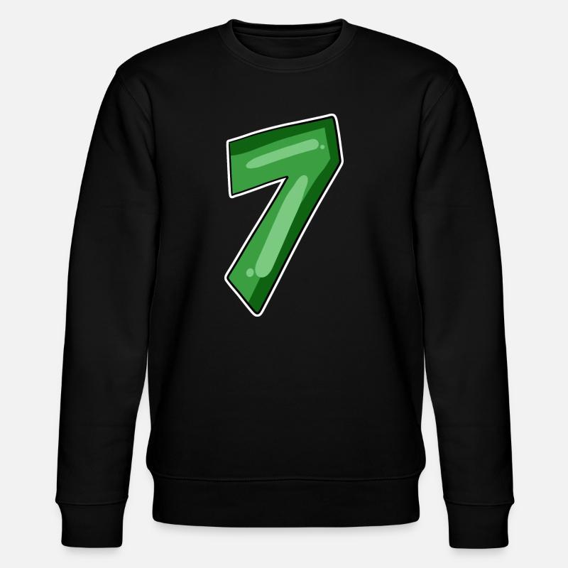 Number 7 Number - Stanley/Stella CHANGER Unisex Organic Sweatshirt - black