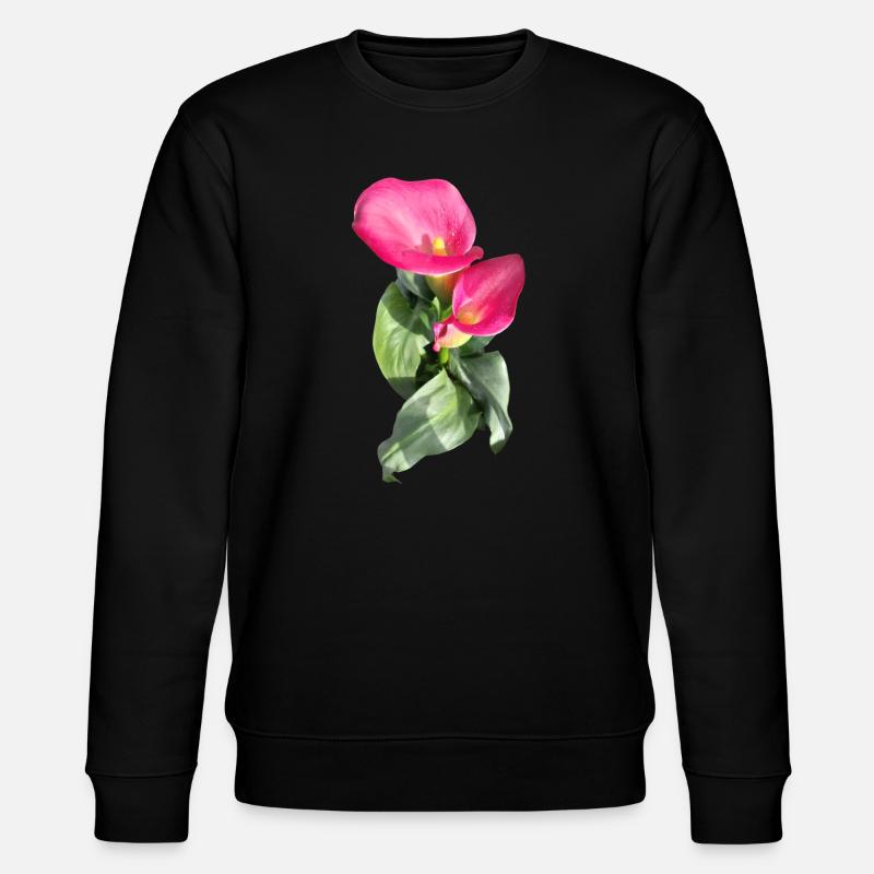 CALLASPink Calla Blütenzauber - Stanley/Stella Unisex Bio-Sweatshirt CHANGER  - Schwarz