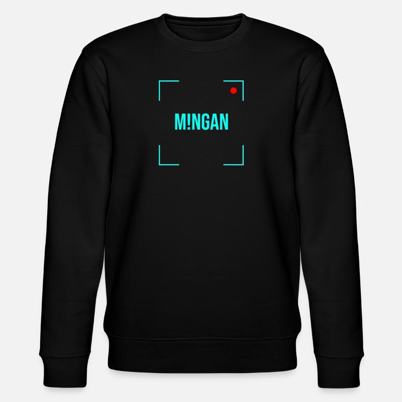 M!NGAN Türkis - Stanley/Stella Unisex Bio-Sweatshirt CHANGER  - Schwarz