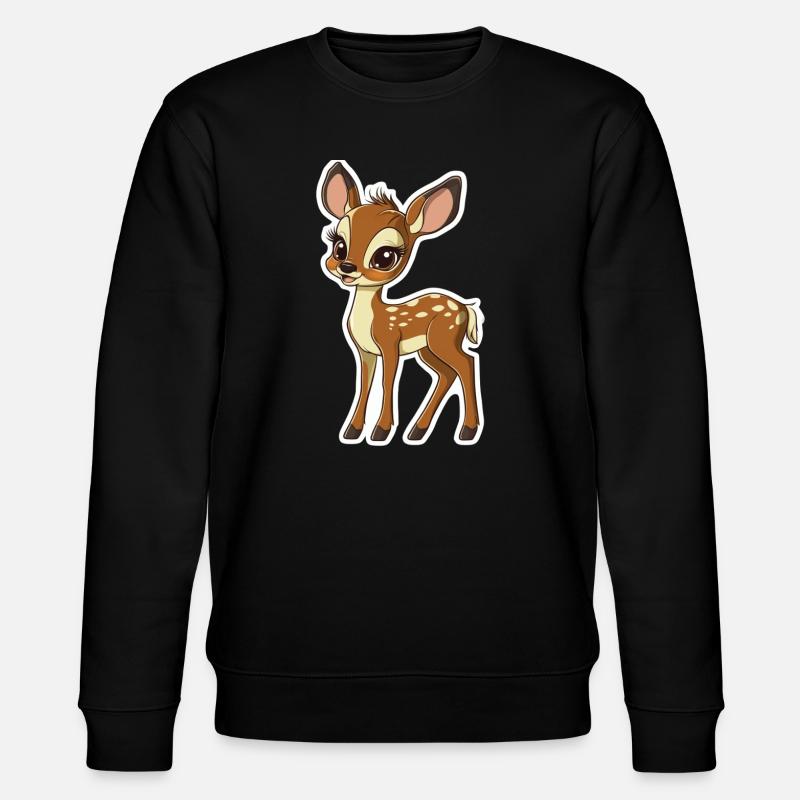 roe deer - Stanley/Stella CHANGER Unisex Organic Sweatshirt - black