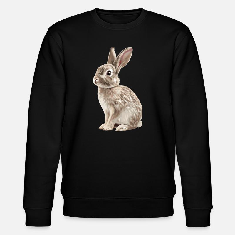 Hasen Hase - Stanley/Stella Unisex Bio-Sweatshirt CHANGER  - Schwarz