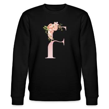 F florale pastel romantique - Sweat bio CHANGER Stanley/Stella Unisexe - noir - Devant - Nik (191cm) & Marisol (170cm)