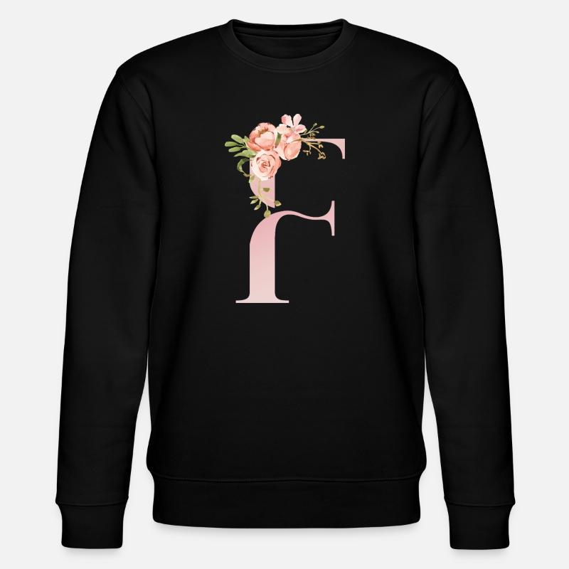 F florale pastel romantique - Sweat bio CHANGER Stanley/Stella Unisexe - noir