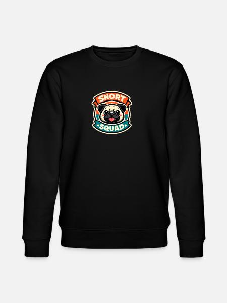 Snort Squad - Bouledogue français ronflant - Sweat bio CHANGER Stanley/Stella Unisexe - noir