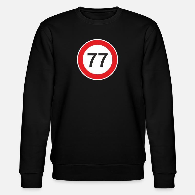 77. siebenundsiebzig Jahre Geschenk Überraschung - Stanley/Stella Unisex Bio-Sweatshirt CHANGER  - Schwarz