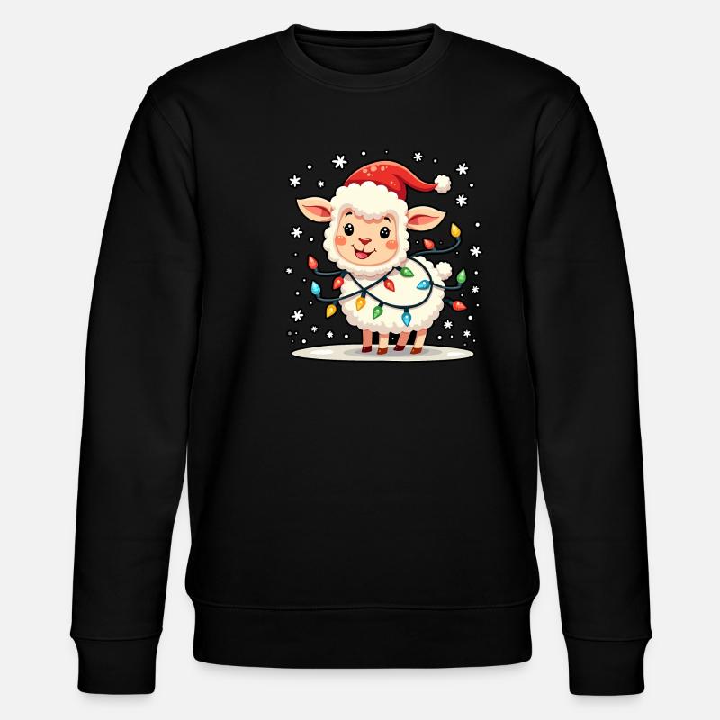 Weihnachtsschaf - Stanley/Stella Unisex Bio-Sweatshirt CHANGER  - Schwarz