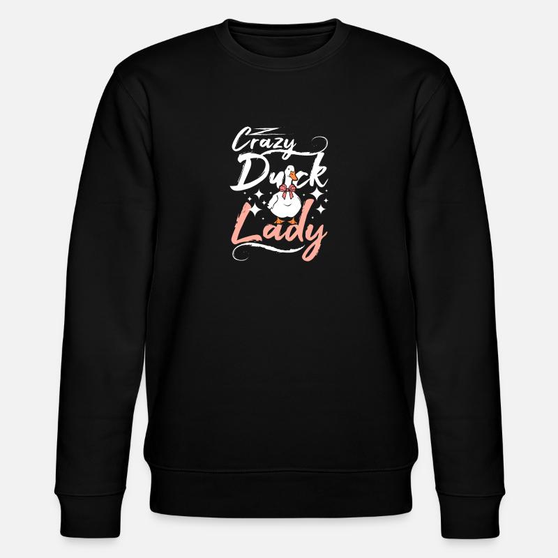 Dame canard folle - Sweat bio CHANGER Stanley/Stella Unisexe - noir