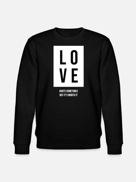 Love hurts - Stanley/Stella CHANGER Unisex Organic Sweatshirt - black