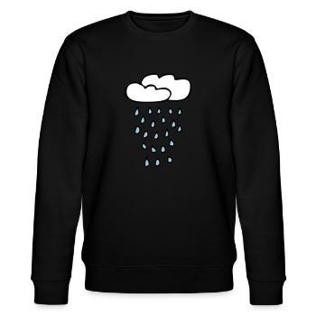 nuage de pluie - Sweat bio CHANGER Stanley/Stella Unisexe - noir - Devant - Nik (191cm) & Marisol (170cm)