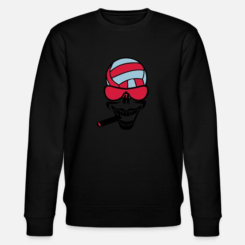 volleyball waterpolo cigar smile - Stanley/Stella CHANGER Unisex Organic Sweatshirt - black