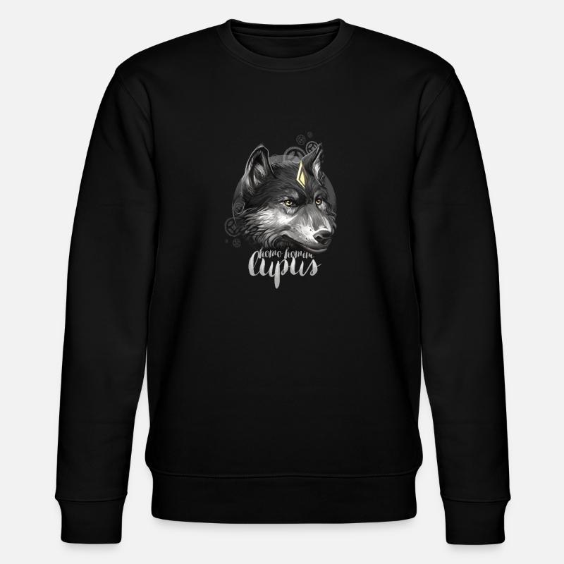 wolf1 - Stanley/Stella Unisex Bio-Sweatshirt CHANGER  - Schwarz