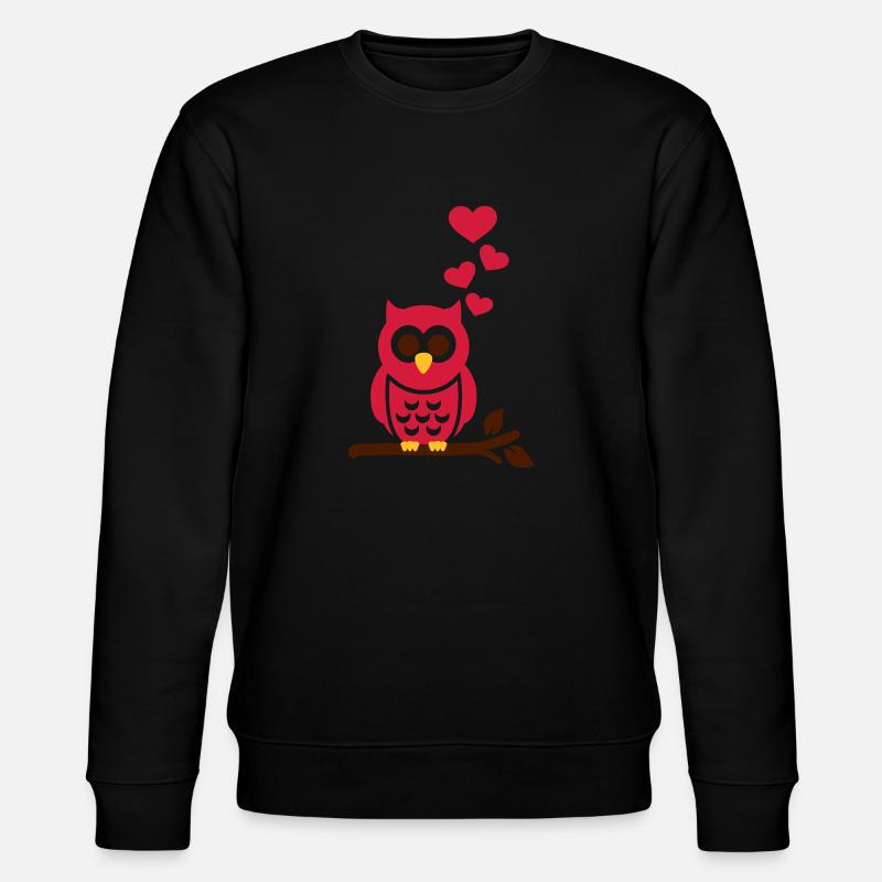 Eule - Stanley/Stella Unisex Bio-Sweatshirt CHANGER - Schwarz