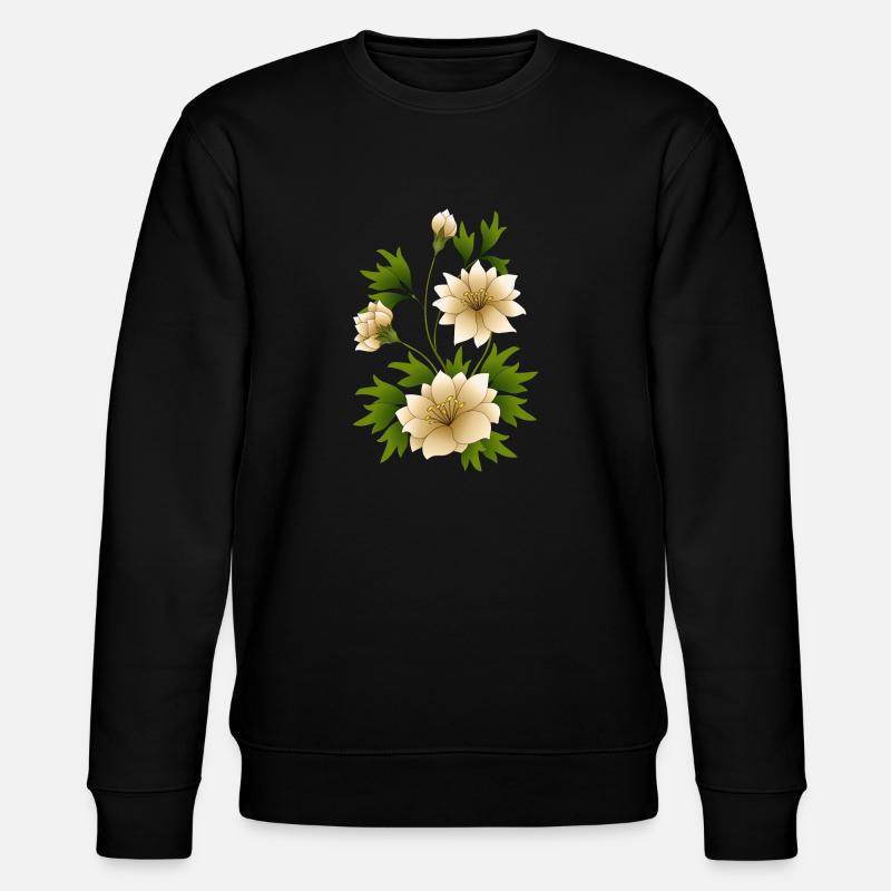 Blumen - Stanley/Stella Unisex Bio-Sweatshirt CHANGER  - Schwarz