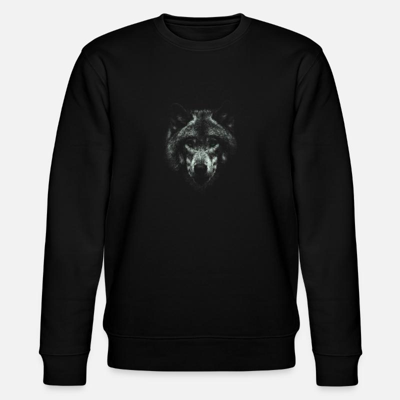 WOLF - Stanley/Stella Unisex Bio-Sweatshirt CHANGER  - Schwarz