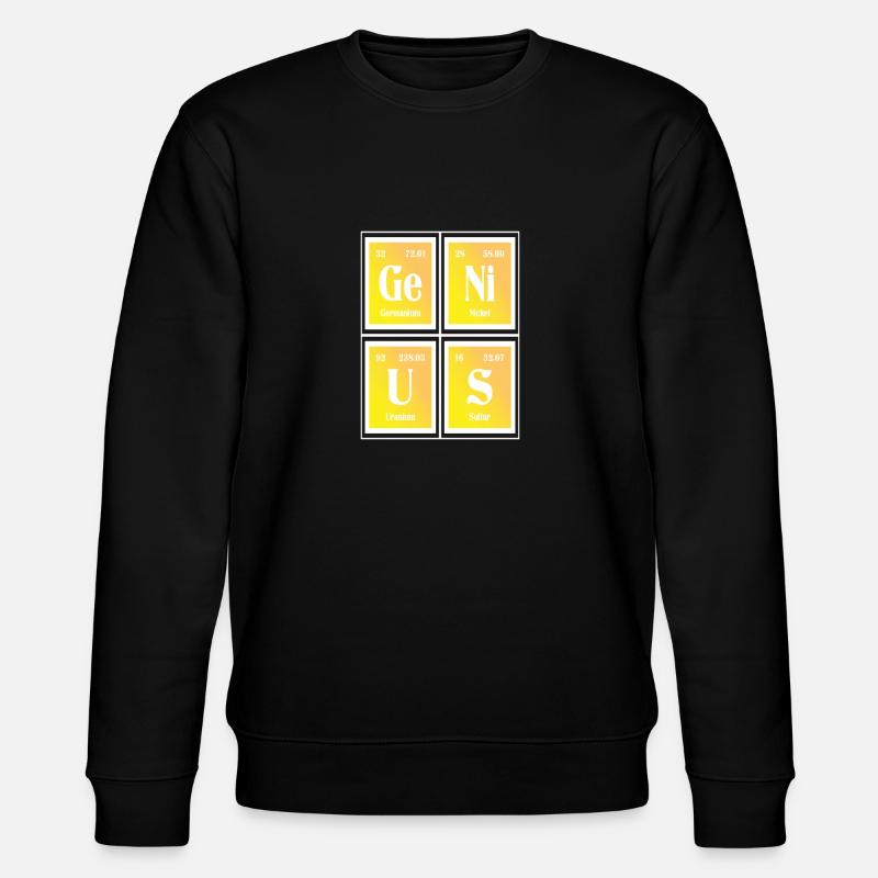 Genius | Periodensystem der Elemente - Stanley/Stella Unisex Bio-Sweatshirt CHANGER  - Schwarz