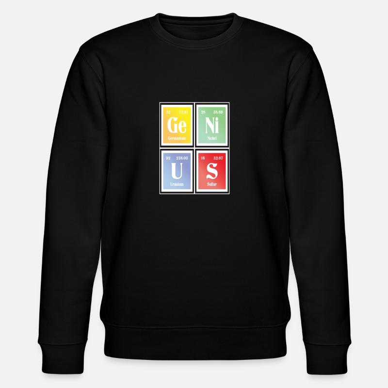 Genius | Periodensystem der Elemente - Stanley/Stella Unisex Bio-Sweatshirt CHANGER  - Schwarz