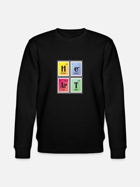 Herz | Periodensystem der Elemente - Stanley/Stella Unisex Bio-Sweatshirt CHANGER  - Schwarz