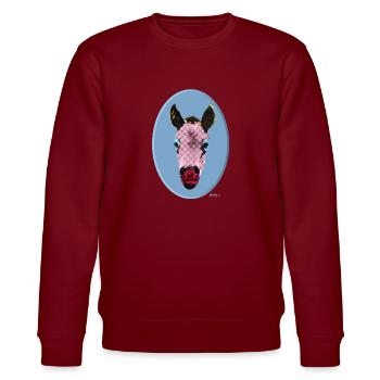 Rainy goes Marilyn - Stanley/Stella CHANGER Unisex Organic Sweatshirt - burgundy - Front - Nik (191cm) & Marisol (170cm)