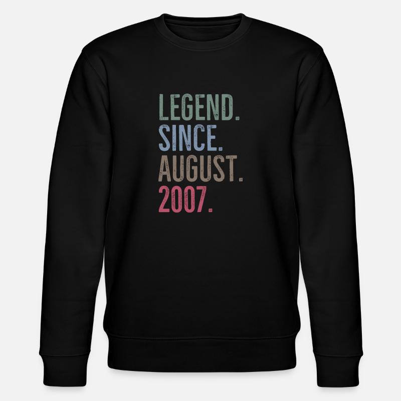 Legende seit August 2007 - Stanley/Stella Unisex Bio-Sweatshirt CHANGER  - Schwarz
