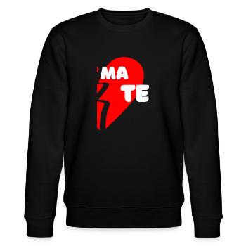 Same Mate - Stanley/Stella Unisex Bio-Sweatshirt CHANGER  - Schwarz - Vorne - Nik (191cm) & Marisol (170cm)