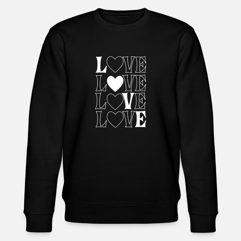 Liebe - Stanley/Stella Unisex Bio-Sweatshirt CHANGER  - Schwarz