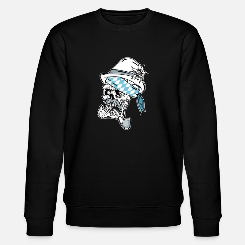Bavarian Skull // Illustration - Stanley/Stella CHANGER Unisex Organic Sweatshirt - black