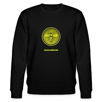 MADCHESTER BEE - Stanley/Stella CHANGER Unisex Organic Sweatshirt - black - Front - Nik (191cm) & Marisol (170cm)